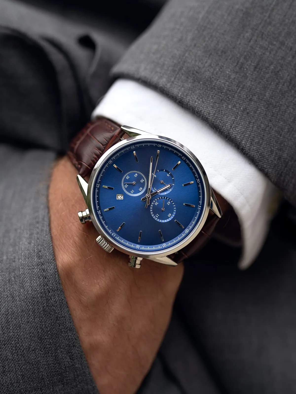 The Chrono S200 - Blue/Leather - Image 2